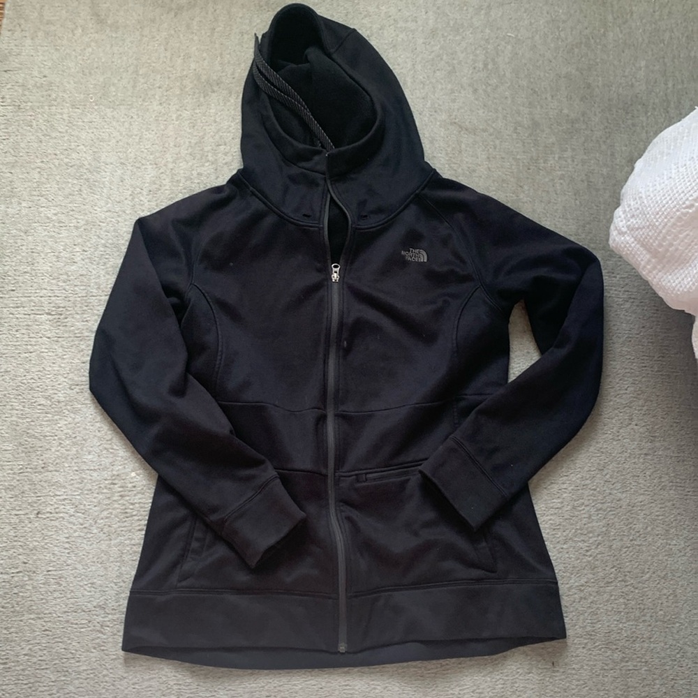 The North Face Women's hooded tunic sweatshirt , black, size xl